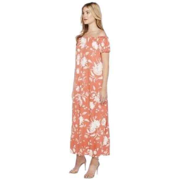Rachel Pally Ossiane off shoulder maxi dress chipotle peony large - Picture 16 of 16